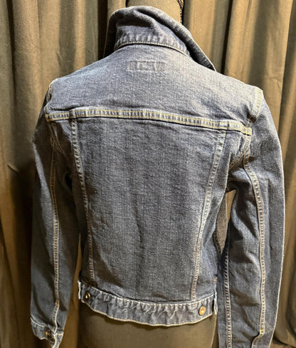 Vintage Denim Jacket S UNIQLO – Dark Wash Women's Jean Jacket – Forever in Blue Jeans Inspo Closet