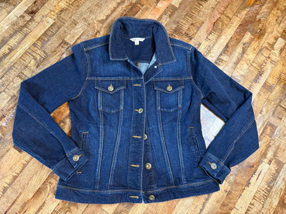 Vintage Denim Jacket M CABI – Dark Wash Women's Jean Jacket – Forever in Blue Jeans Inspo Closet