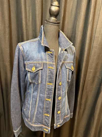 Vintage Denim Jacket M CABI – Dark Wash Women's Jean Jacket – Forever in Blue Jeans Inspo Closet
