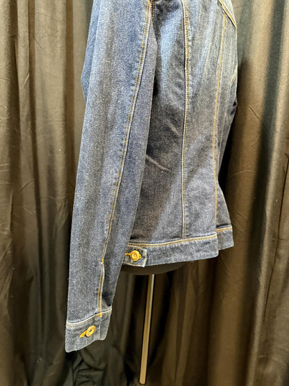 Vintage Denim Jacket M CABI – Dark Wash Women's Jean Jacket – Forever in Blue Jeans Inspo Closet