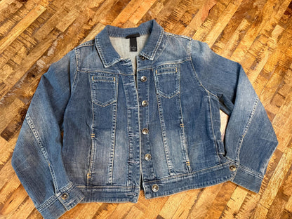 Vintage Denim Jacket 14 LANE BRYANT – Medium Wash Women's Jean Jacket – Forever in Blue Jeans Inspo Closet