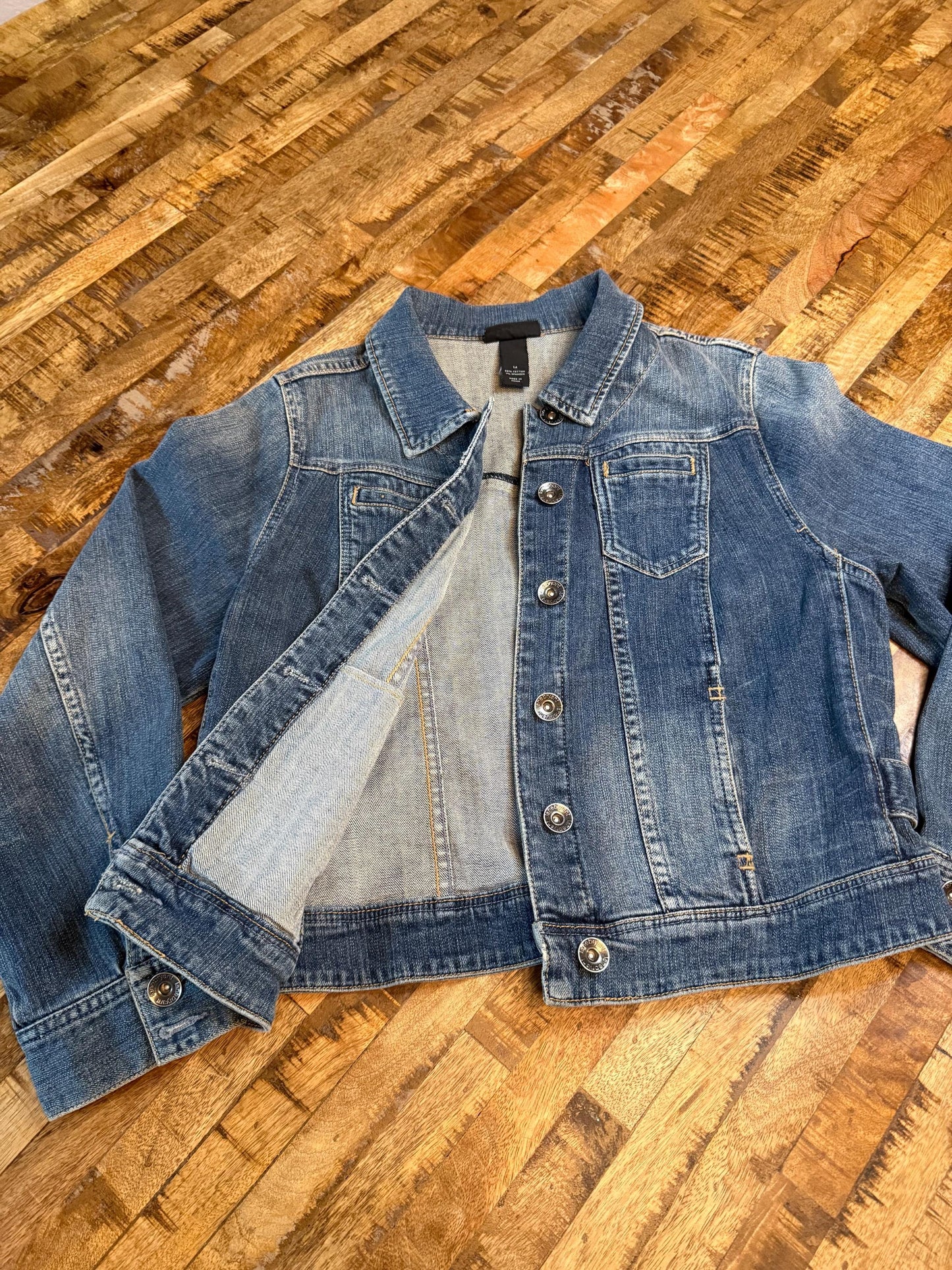 Vintage Denim Jacket 14 LANE BRYANT – Medium Wash Women's Jean Jacket – Forever in Blue Jeans Inspo Closet