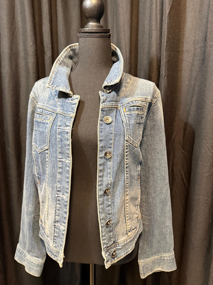 Vintage Denim Jacket 14 LANE BRYANT – Medium Wash Women's Jean Jacket – Forever in Blue Jeans Inspo Closet