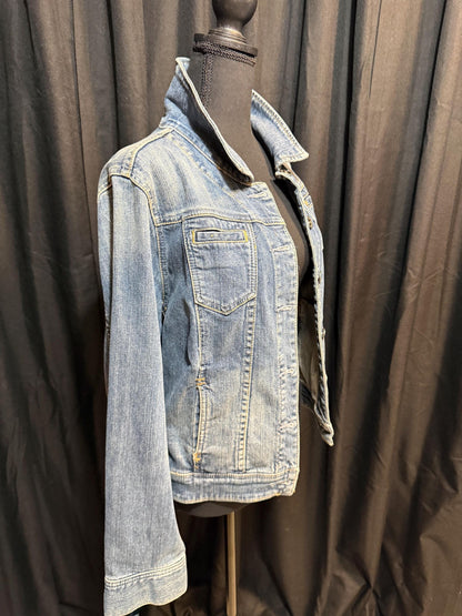 Vintage Denim Jacket 14 LANE BRYANT – Medium Wash Women's Jean Jacket – Forever in Blue Jeans Inspo Closet