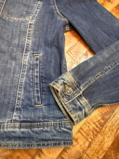 Vintage Denim Jacket XXL MERONA – Dark Wash Women's Stretch Jean Jacket – Forever in Blue Jeans Inspo Closet