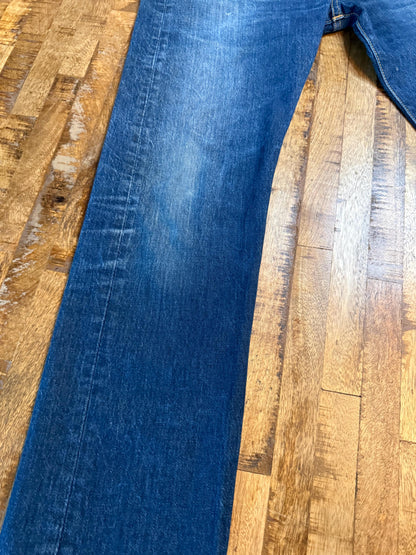 Vintage Levi 501 Jeans 33x32 – Button Fly Classic Fit Denim Jeans Dark Wash – Forever in Blue Jeans Inspo Closet