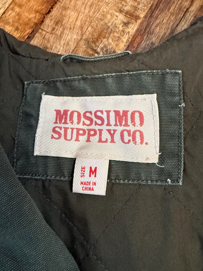 Vintage Olive Military Utility Jacket M MOSSIMO – Hooded Multi Pocket Field Jacket – Fortunate Son Inspo Closet