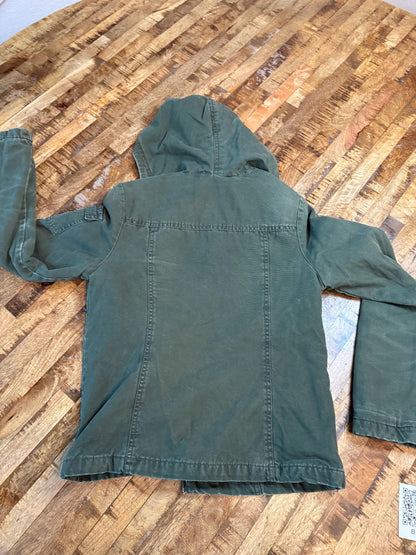 Vintage Olive Military Utility Jacket M MOSSIMO – Hooded Multi Pocket Field Jacket – Fortunate Son Inspo Closet