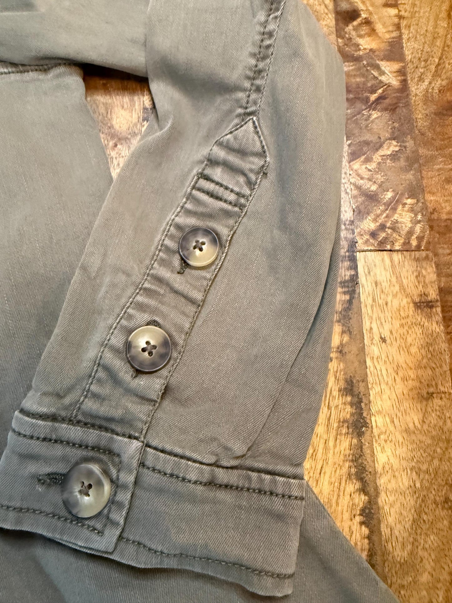 Vintage Olive Military Utility Jacket L KNOX ROSE – Button Front Field Jacket – Fortunate Son Inspo Closet