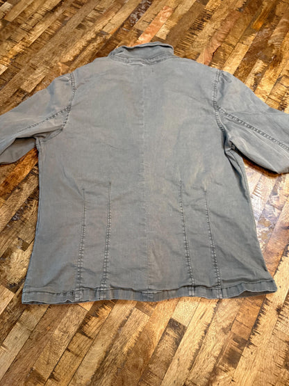 Vintage Olive Military Utility Jacket L KNOX ROSE – Button Front Field Jacket – Fortunate Son Inspo Closet