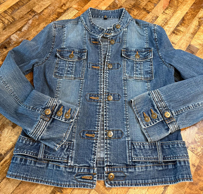 Vintage Denim Jacket L – Belted Women's Jean Jacket Medium Wash – Forever in Blue Jeans Inspo Closet