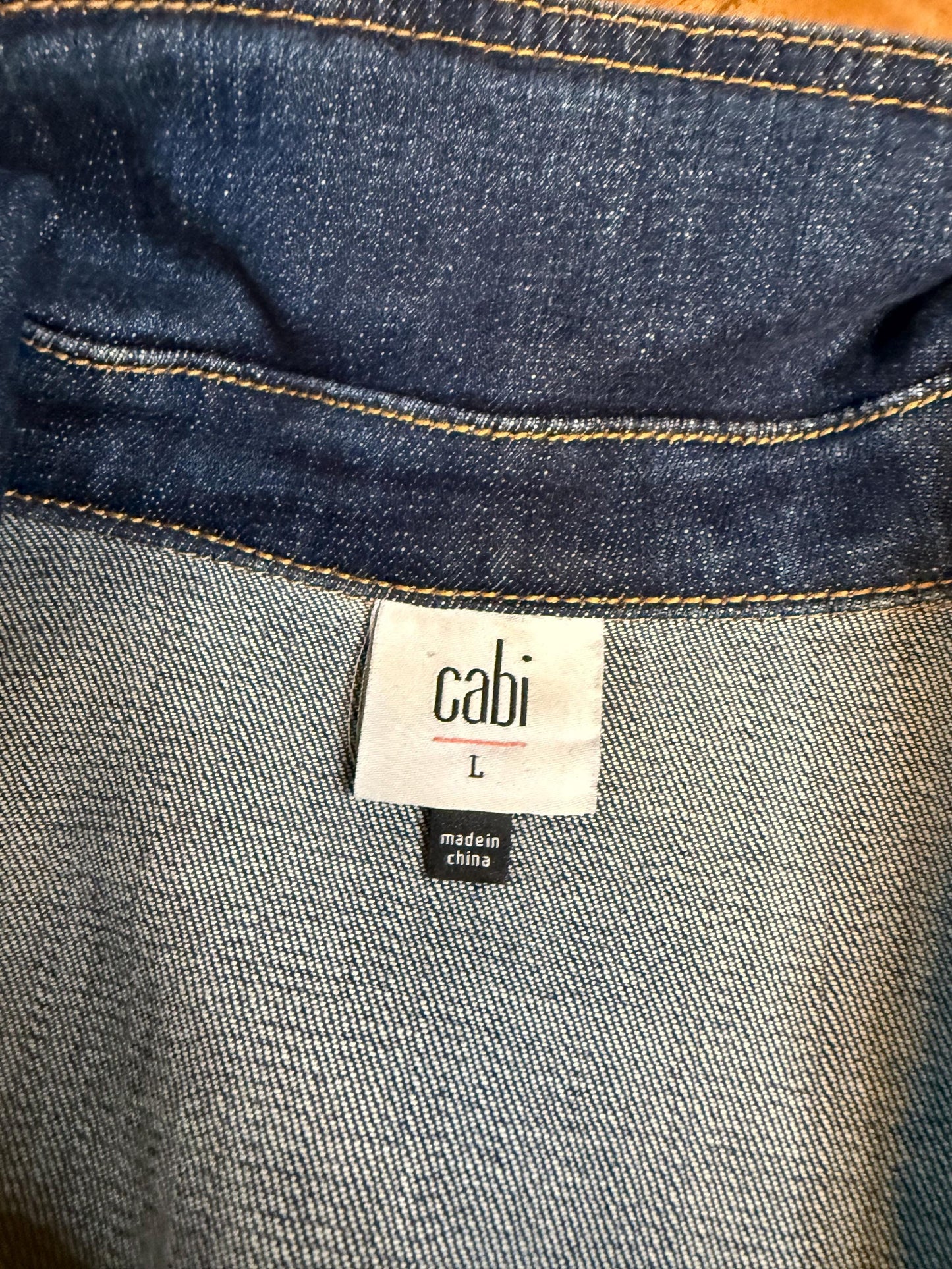 Vintage Denim Jacket L CABI – Belted Women's Jean Jacket Medium Dark Wash – Forever in Blue Jeans Inspo Closet