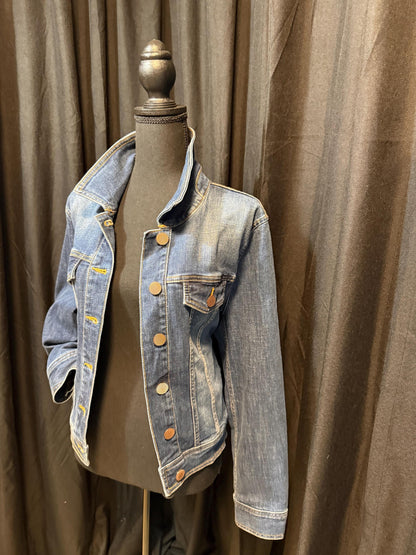 Vintage Denim Jacket L CABI – Belted Women's Jean Jacket Medium Dark Wash – Forever in Blue Jeans Inspo Closet