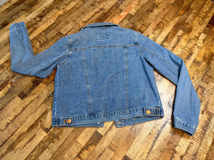 Vintage Denim Jacket S FOREVER21 – Medium Light Wash Women's Jean Jacket – Forever in Blue Jeans Inspo Closet