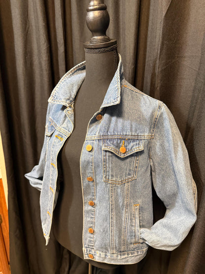 Vintage Denim Jacket S FOREVER21 – Medium Light Wash Women's Jean Jacket – Forever in Blue Jeans Inspo Closet