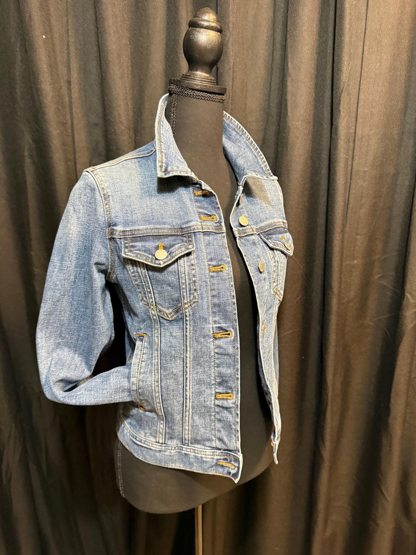 Vintage Denim Jacket XS JCREW – Dark Wash Women's Jean Jacket – Forever in Blue Jeans Inspo Closet