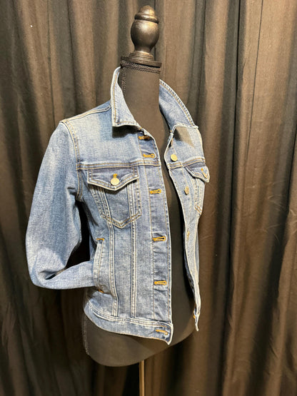 Vintage Denim Jacket XS JCREW – Dark Wash Women's Jean Jacket – Forever in Blue Jeans Inspo Closet