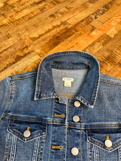 Vintage Denim Jacket XS JCREW – Dark Wash Women's Jean Jacket – Forever in Blue Jeans Inspo Closet