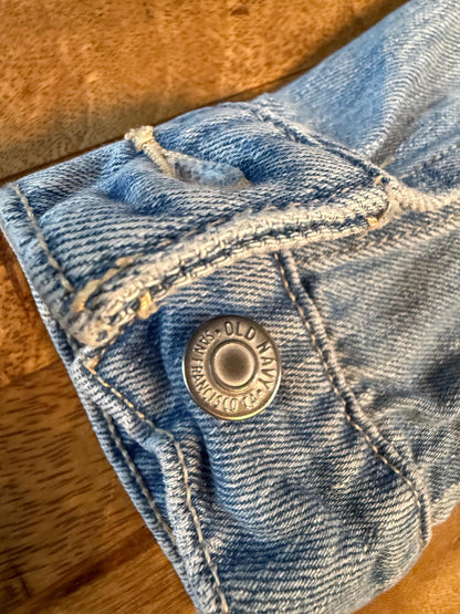 Vintage Denim Jacket XS OLD NAVY – Distressed Light Wash Women's Jean Jacket – Forever in Blue Jeans Inspo Closet