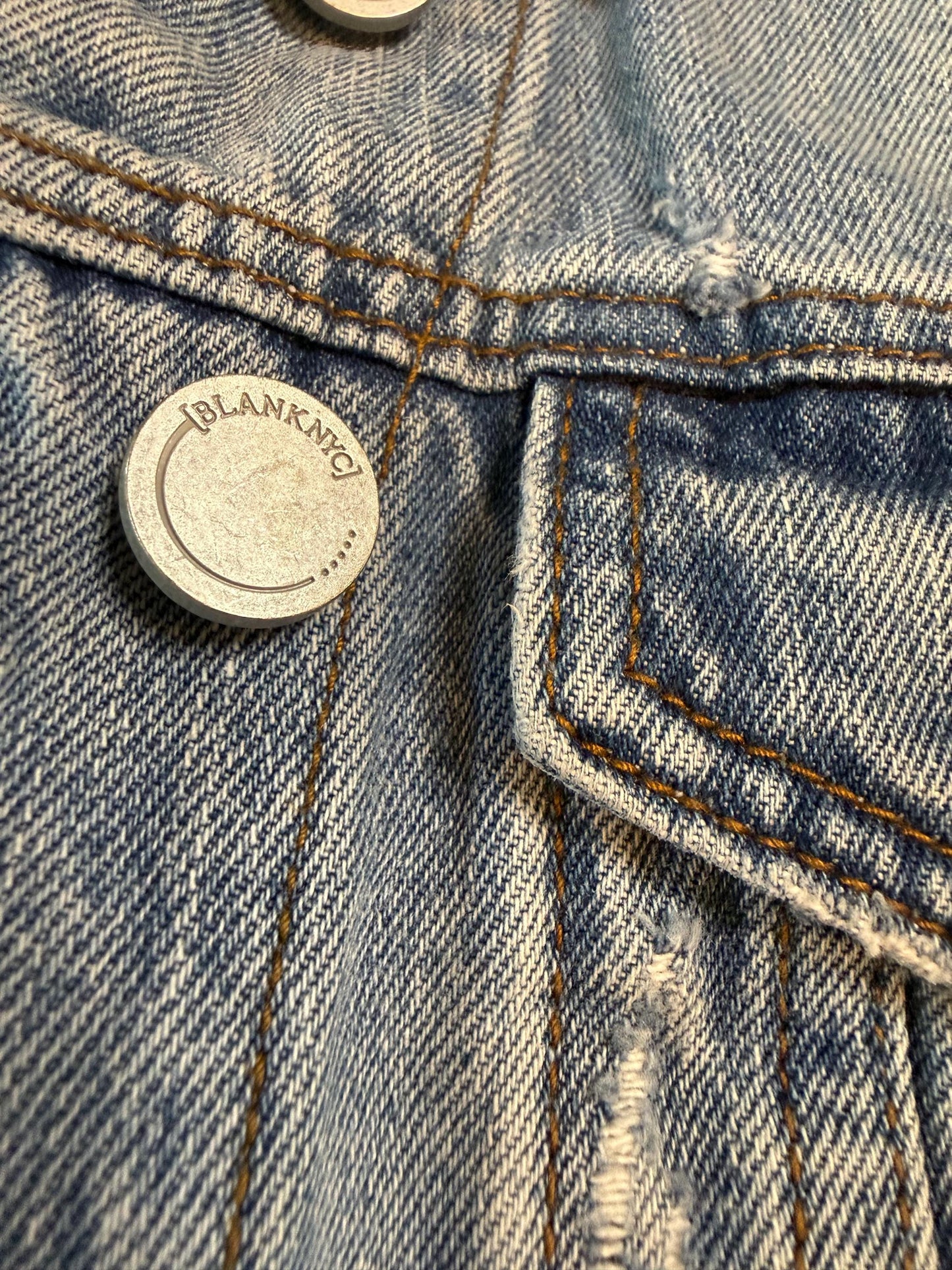 Vintage Denim Jacket M BLANK NYC – Light Wash Women's Jean Jacket – Forever in Blue Jeans Inspo Closet