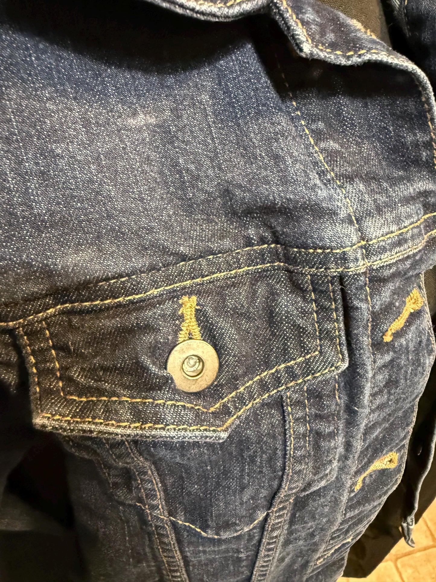 Vintage Denim Jacket S UNIQLO – Dark Wash Women's Jean Jacket – Forever in Blue Jeans Inspo Closet