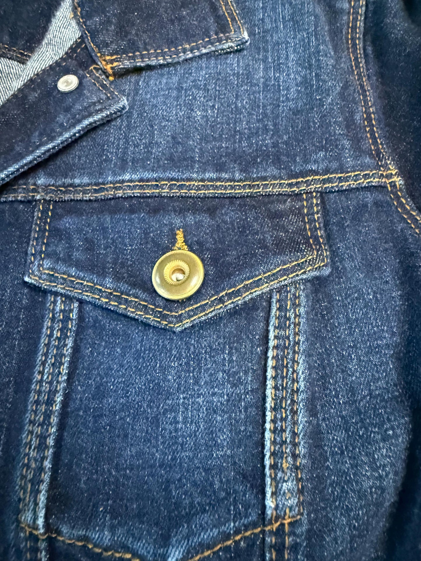 Vintage Denim Jacket M CABI – Dark Wash Women's Jean Jacket – Forever in Blue Jeans Inspo Closet