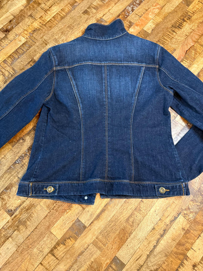Vintage Denim Jacket M CABI – Dark Wash Women's Jean Jacket – Forever in Blue Jeans Inspo Closet