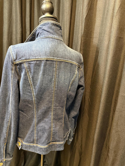 Vintage Denim Jacket M CABI – Dark Wash Women's Jean Jacket – Forever in Blue Jeans Inspo Closet