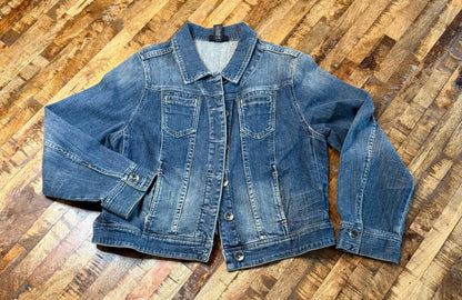 Vintage Denim Jacket 14 LANE BRYANT – Medium Wash Women's Jean Jacket – Forever in Blue Jeans Inspo Closet