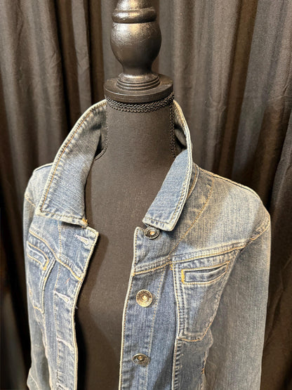Vintage Denim Jacket 14 LANE BRYANT – Medium Wash Women's Jean Jacket – Forever in Blue Jeans Inspo Closet