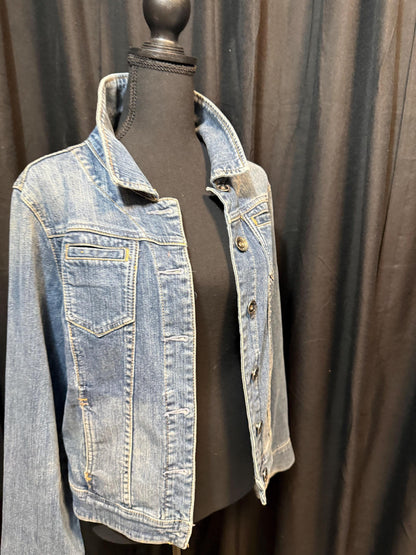 Vintage Denim Jacket 14 LANE BRYANT – Medium Wash Women's Jean Jacket – Forever in Blue Jeans Inspo Closet