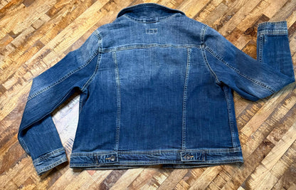 Vintage Denim Jacket XXL MERONA – Dark Wash Women's Stretch Jean Jacket – Forever in Blue Jeans Inspo Closet