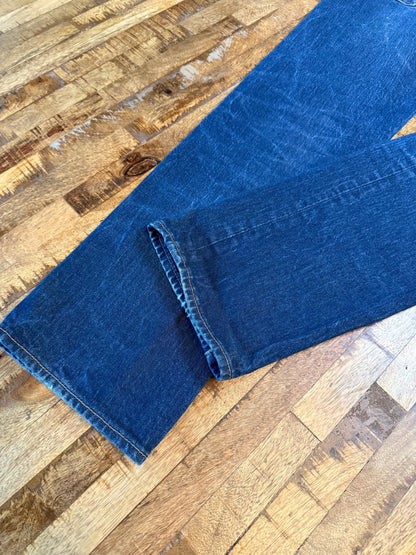 Vintage Levi 501 Jeans 33x32 – Button Fly Classic Fit Denim Jeans Dark Wash – Forever in Blue Jeans Inspo Closet