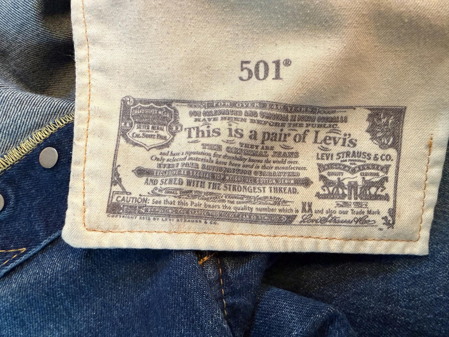 Vintage Levi 501 Jeans 33x32 – Button Fly Classic Fit Denim Jeans Dark Wash – Forever in Blue Jeans Inspo Closet