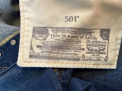 Vintage Levi 501 Jeans 33x32 – Button Fly Classic Fit Denim Jeans Dark Wash – Forever in Blue Jeans Inspo Closet