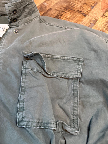 Vintage Olive Military Utility Jacket XS GAP – Belted Naru Collar Field Jacket – Fortunate Son Inspo Closet