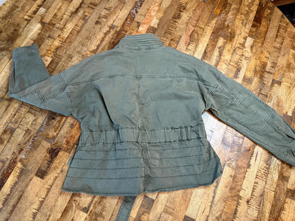 Vintage Olive Military Utility Jacket XS GAP – Belted Naru Collar Field Jacket – Fortunate Son Inspo Closet