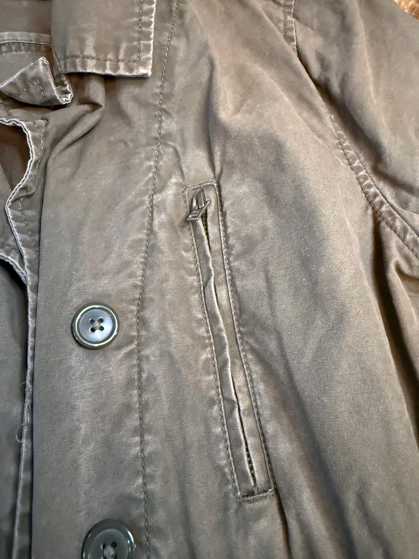 Vintage Olive Military Utility Jacket S OLD NAVY – Drawstring Waist Field Jacket – Fortunate Son Inspo Closet