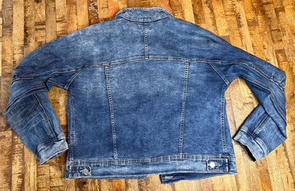Vintage Denim Jacket M DEMOCRACY – Medium-Dark Wash Women's Jean Jacket – Forever in Blue Jeans Inspo Closet