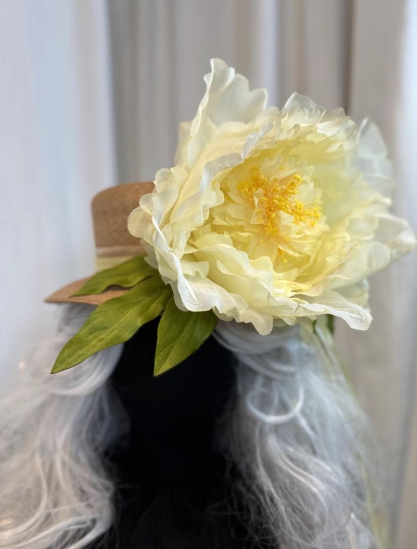 Lady Lavender Floral Top Hat – Lavender Pink Hat, Fairycore Headpiece, Garden Party Hat, Pastel Top Hat, Ren Faire, Cosplay