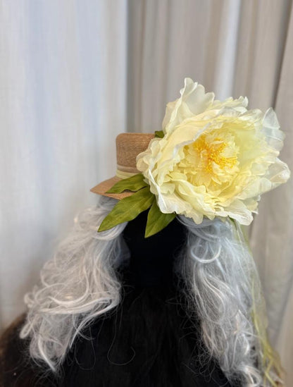 Lady Lavender Floral Top Hat – Lavender Pink Hat, Fairycore Headpiece, Garden Party Hat, Pastel Top Hat, Ren Faire, Cosplay