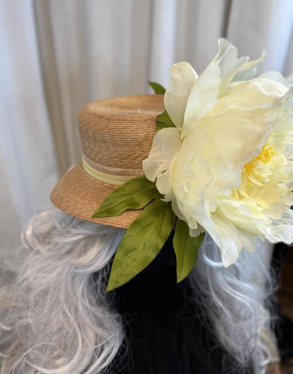 Lady Lavender Floral Top Hat – Lavender Pink Hat, Fairycore Headpiece, Garden Party Hat, Pastel Top Hat, Ren Faire, Cosplay