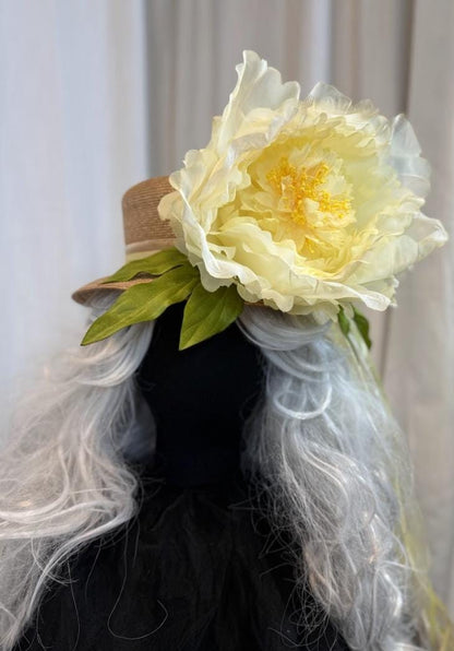 Lady Lavender Floral Top Hat – Lavender Pink Hat, Fairycore Headpiece, Garden Party Hat, Pastel Top Hat, Ren Faire, Cosplay
