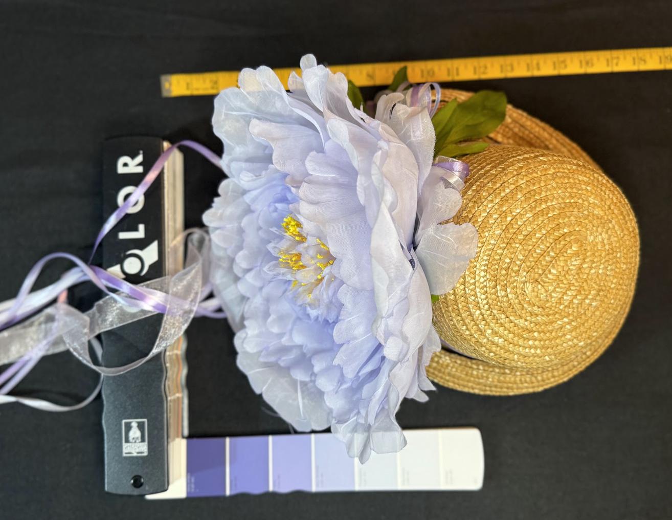 Lady Lavender Floral Top Hat – Lavender Pink Hat, Fairycore Headpiece, Garden Party Hat, Pastel Top Hat, Ren Faire, Cosplay