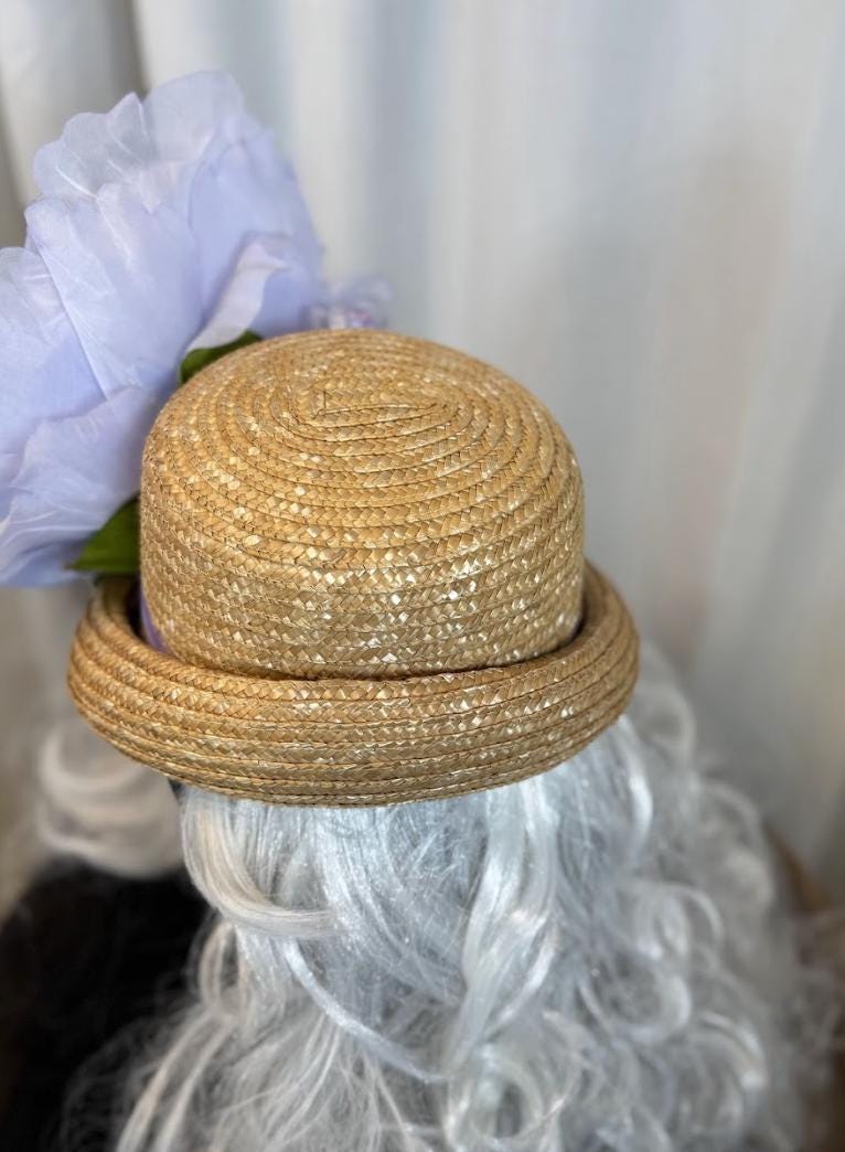 Lady Lavender Floral Top Hat – Lavender Pink Hat, Fairycore Headpiece, Garden Party Hat, Pastel Top Hat, Ren Faire, Cosplay