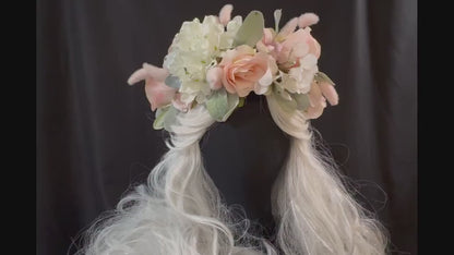 Little Lamb Floral  Garland | Flower Tiara, Flower Crown, Elven Princess Headpiece, Fairy-core, Ren Faire, Special Occasion Photoshoot
