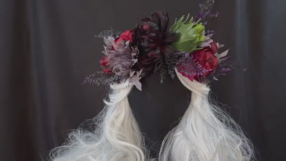 Little Shoppe Floral Garland,Flower Tiara,Flower Crown,Elven Princess Headpiece,Fairy-core,Renaissance Faire,Special Occasion Photoshoot