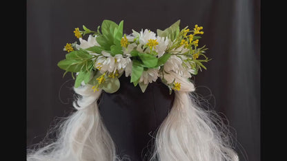 Daisy Duke Floral Garland | Flower Tiara, Flower Crown, Elven Princess, Fairy-core, Ren Faire, Special Occasion Photoshoot