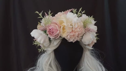 Ring Around the Rosey Floral Garland | Flower Tiara, Flower Crown, Elven  Headpiece, Fairy-core, Ren Faire, Special Occasion Photoshoot